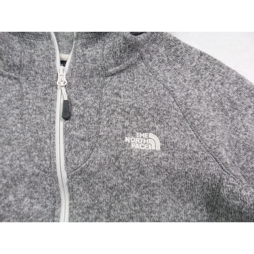 The North Face Sweatshirt Womens Size Small Gray Hooded TKA Glacier Half Zip - Picture 4 of 12